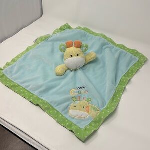okie dokie Giraffe Plush Security Blanket “100% cute” 2011 lovey